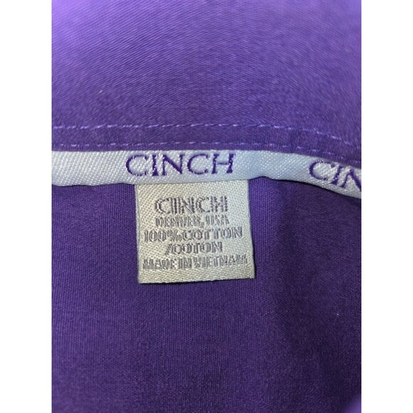 Cinch Mens Purple Button-Down Long Sleeve Shirt 3XL - Picture 6 of 8